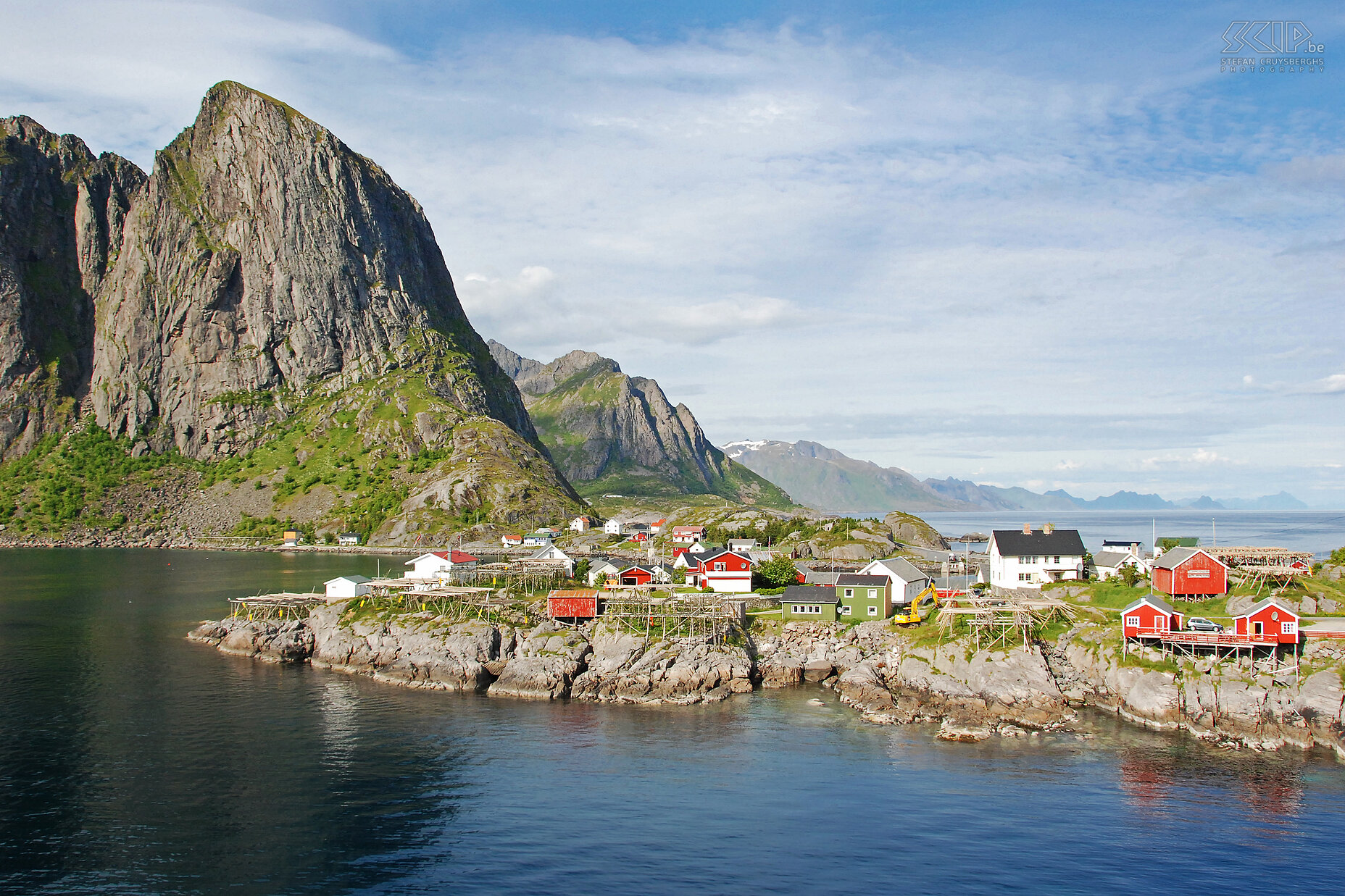 Hamnøy Zicht op Hamnøy, het dorpje waar we 2 keer logeerden in een rorbu. Stefan Cruysberghs